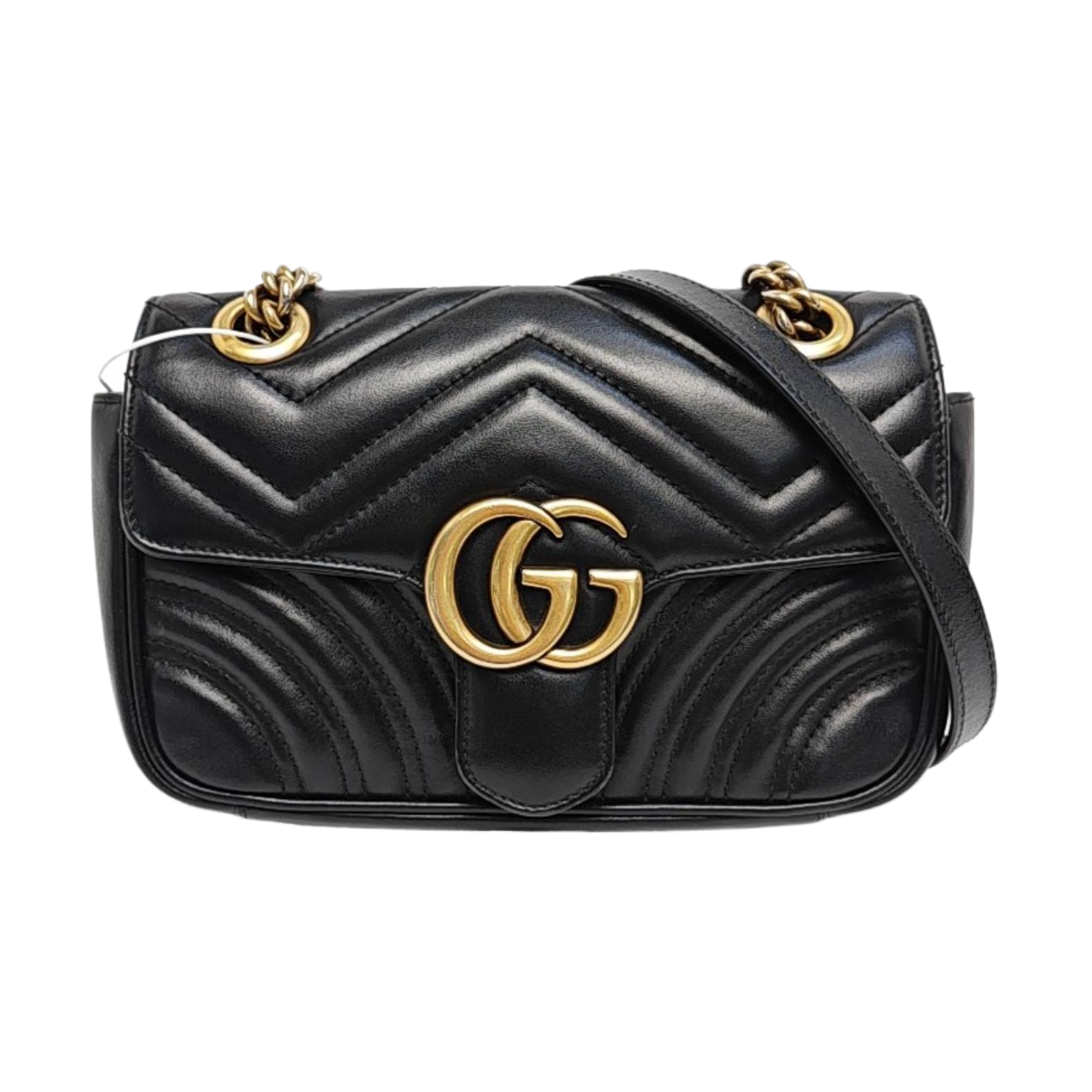 GG Marmont Small Quilted Calfskin Black