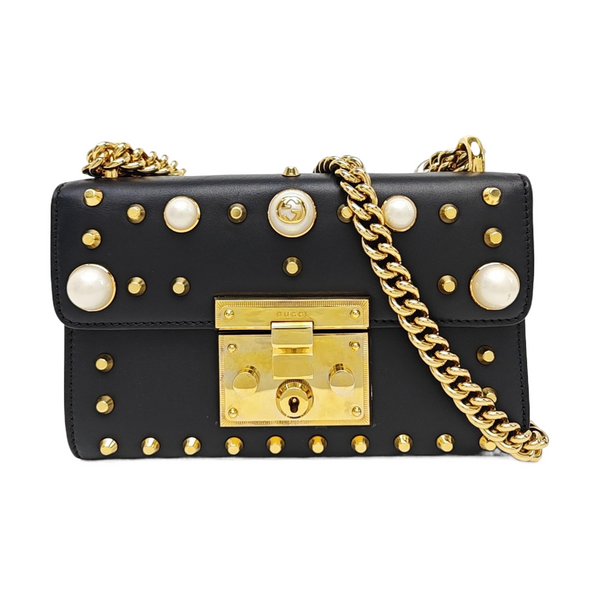 Padlock Small Calfskin Black