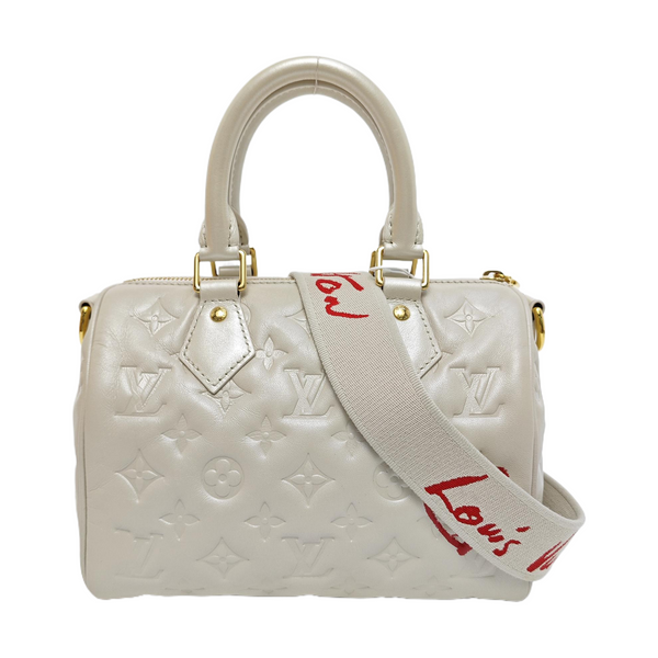 Authenticated pre-owned  SPEEDY 22 Lambskin White - Shoulder Bag at Looply
