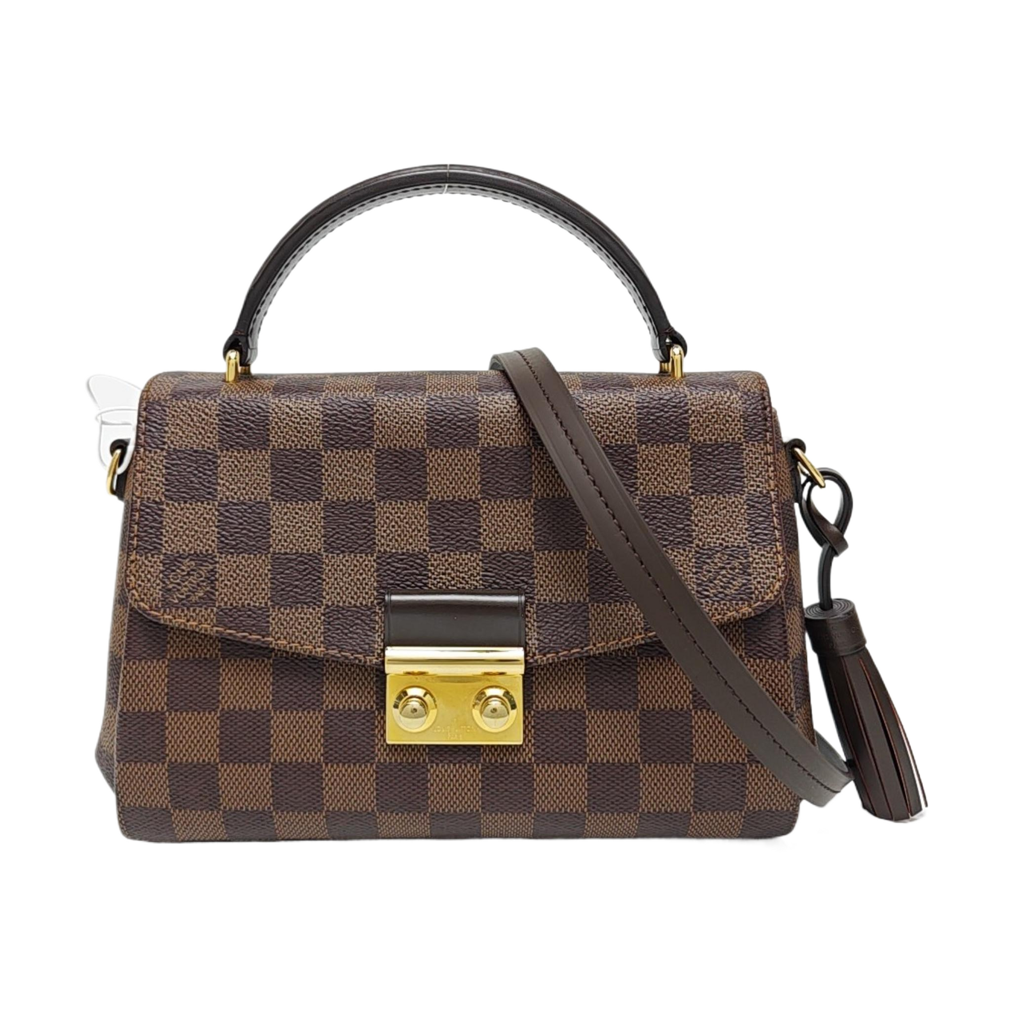 CROISETTE Damier Ebene Coated Canvas Brown