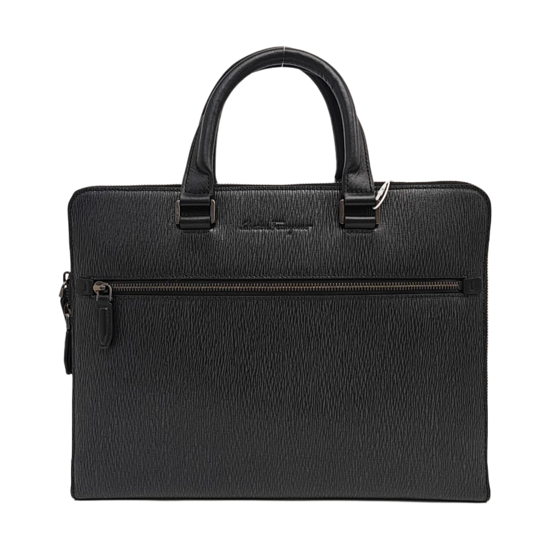 Calfskin Top Handle Bag Black