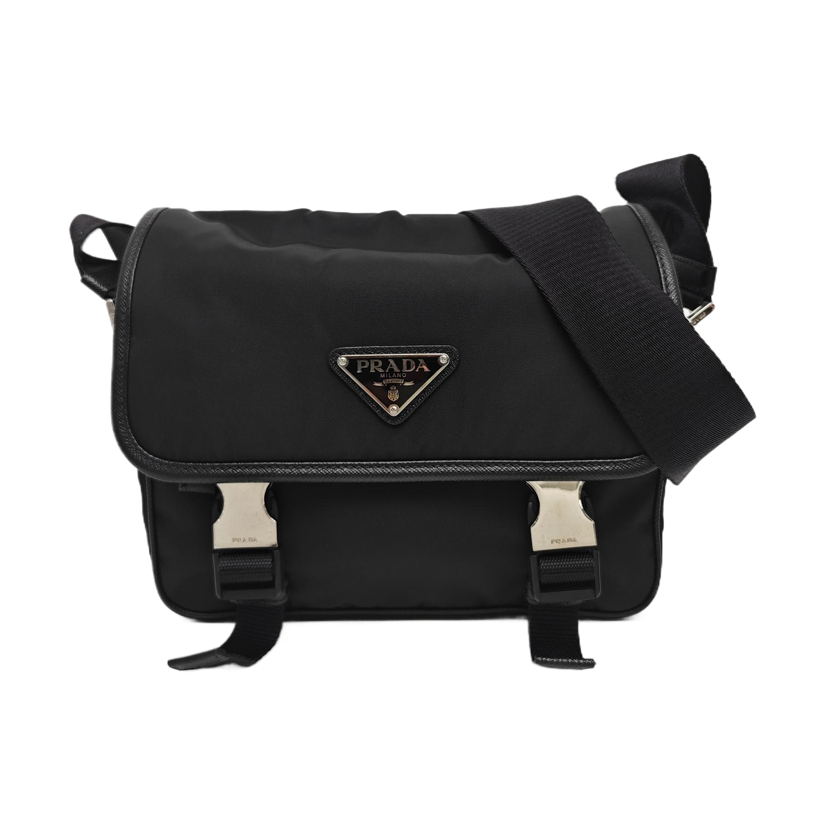 Nylon Shoulder Bag Black