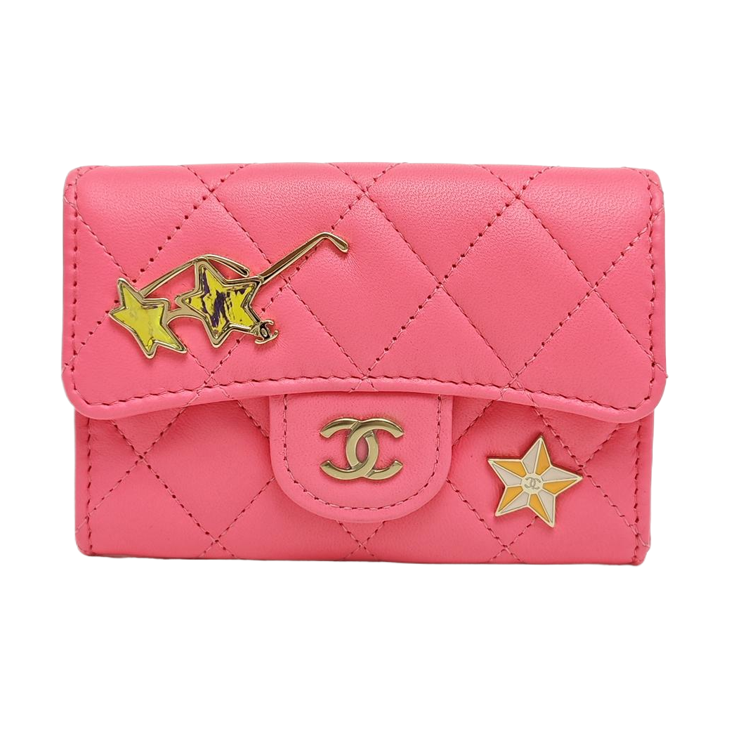 CLASSIC FLAP Quilted Lambskin Red Wallet