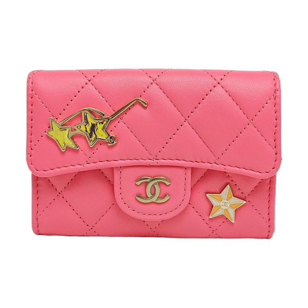 CLASSIC FLAP Quilted Lambskin Red Wallet