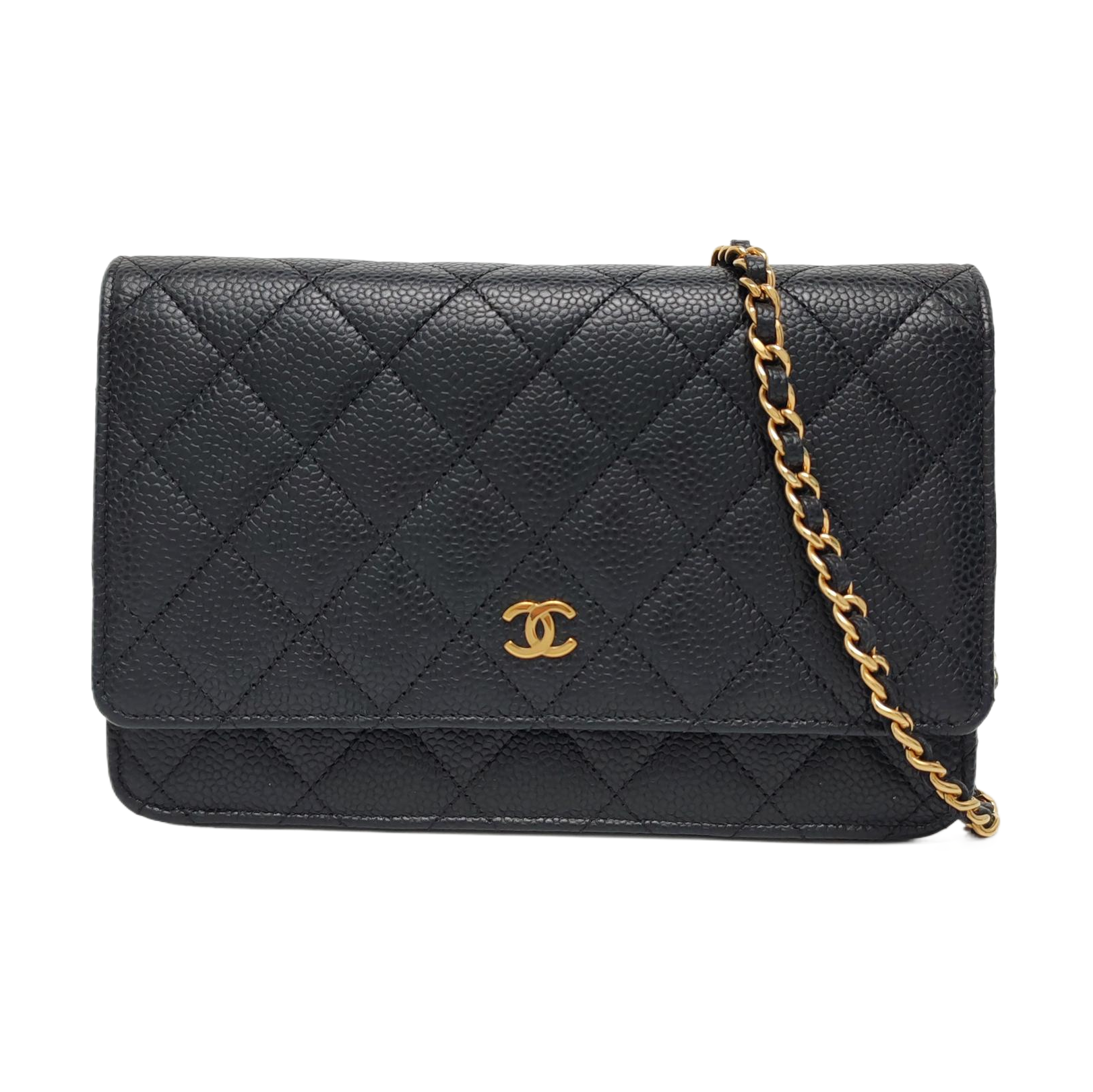 WOC Quilted Grained Calfskin Black