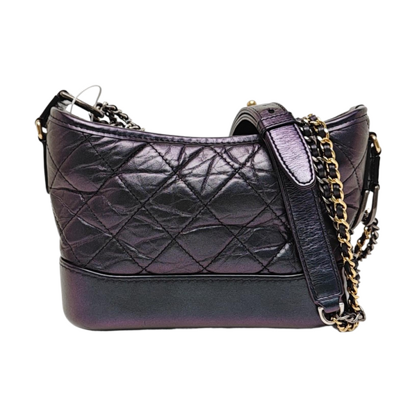 GABRIELLE Small Quilted Calfskin Metallic