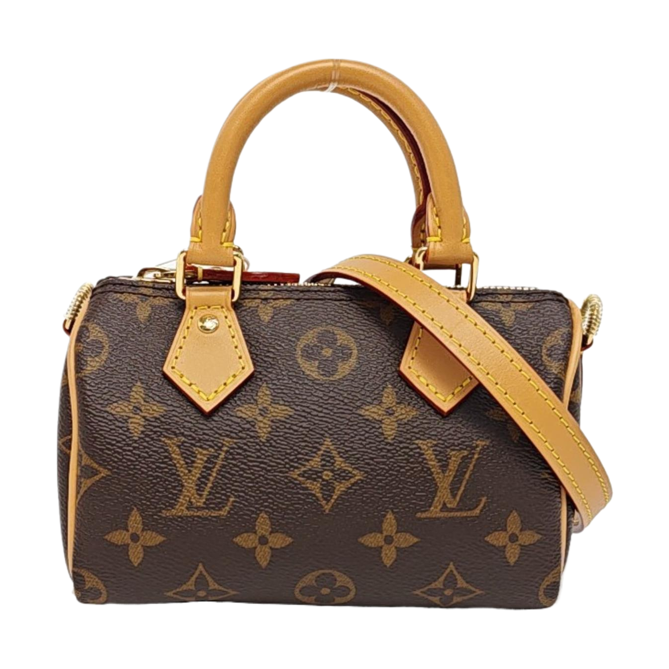 SPEEDY Nano Monogram Coated Canvas Brown