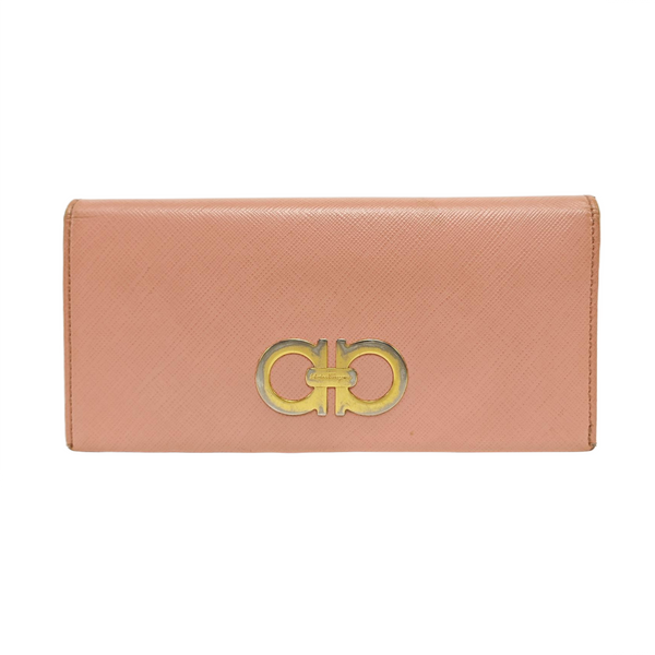 Authenticated pre-owned  Gancini Calfskin Pink Wallet - Wallet at Looply