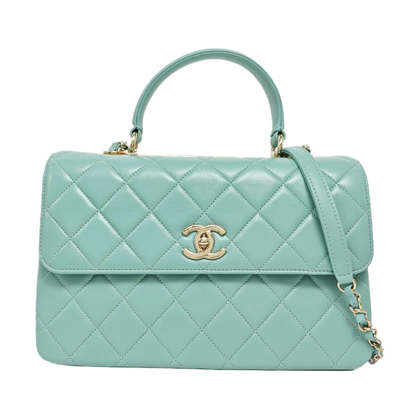 TRENDY CC Quilted Lambskin Blue