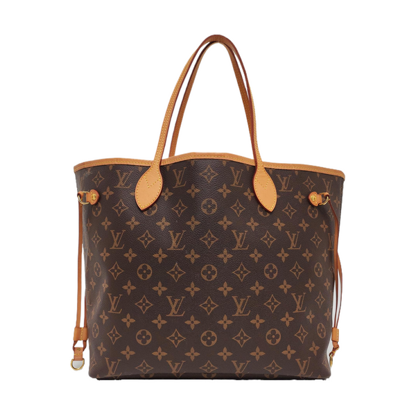 NEVERFULL MM Monogram Coated Canvas Brown