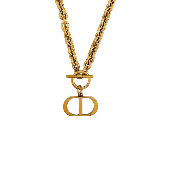 Petit CD Metal Gold Necklace