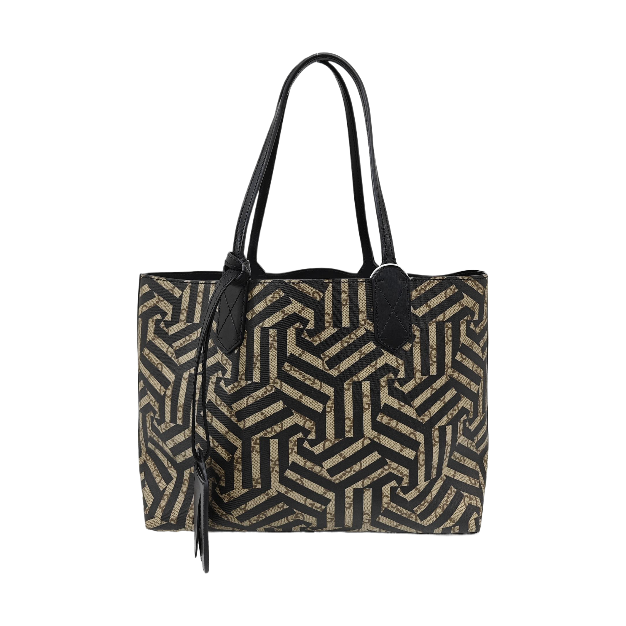 Monogram Coated Canvas Tote Bag Brown