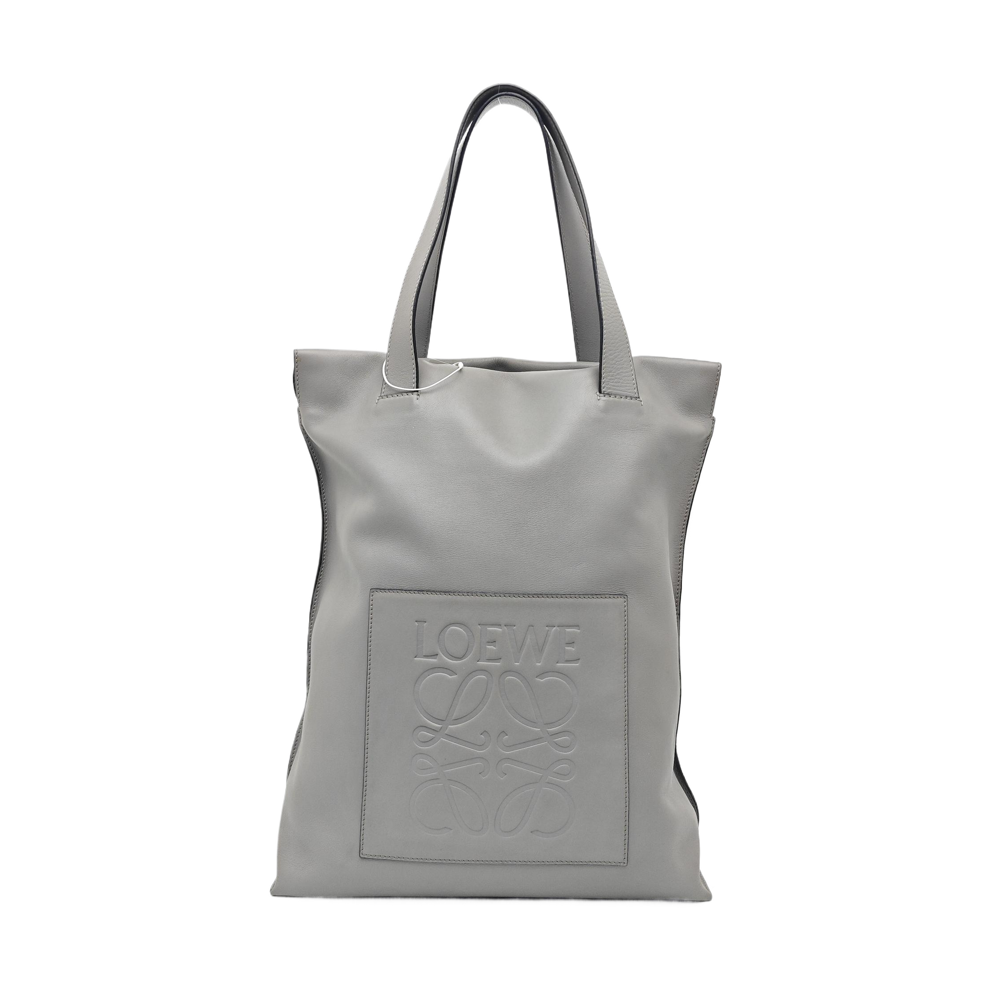 Calfskin Top Handle Bag Gray