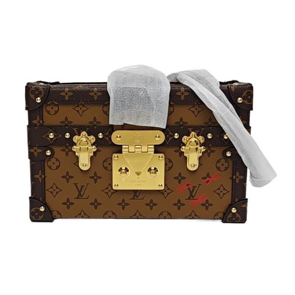 PETITE MALLE Monogram Coated Canvas Brown