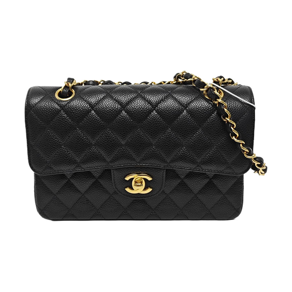 CLASSIC FLAP Small Quilted Grained Calfskin Black