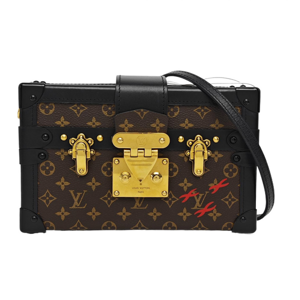PETITE MALLE Monogram Coated Canvas Brown
