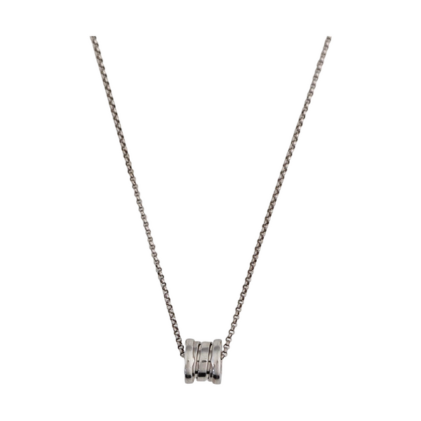 B.ZERO1 18k White Gold Silver Necklace