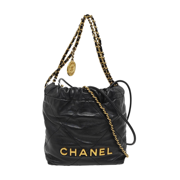 CHANEL 22 Mini Quilted Calfskin Black