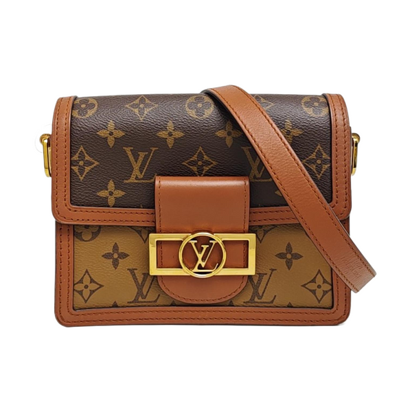 DAUPHINE Mini Monogram Coated Canvas Brown