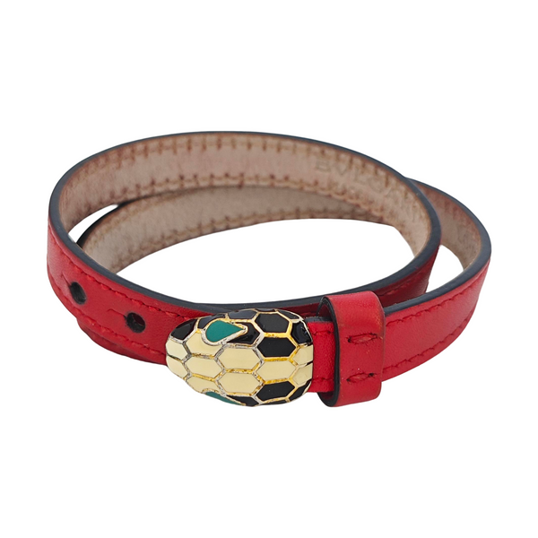 SERPENTI Brass Red Bracelet