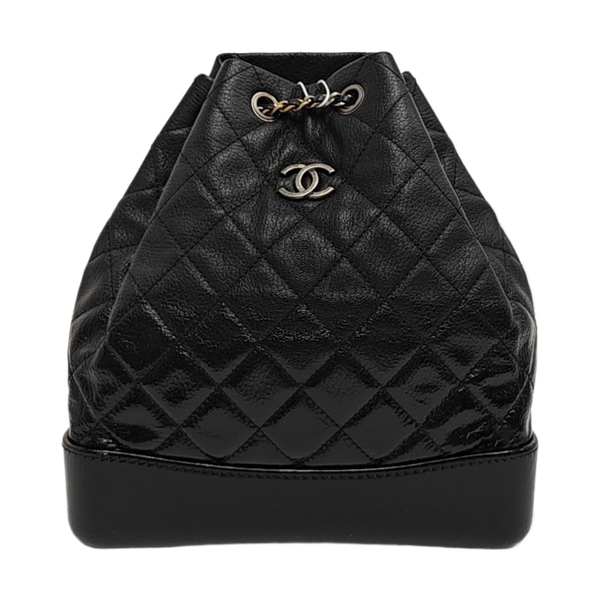 GABRIELLE Small Quilted Lambskin Black