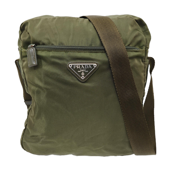 Nylon Shoulder Bag Green