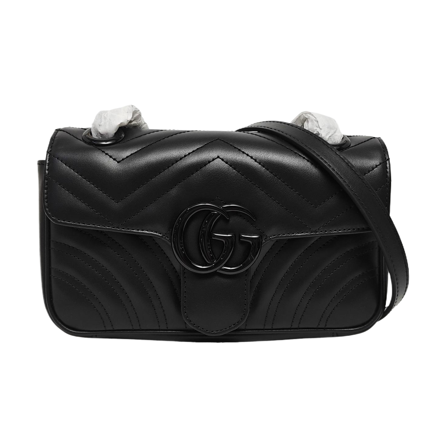 GG Marmont Small Quilted Calfskin Black