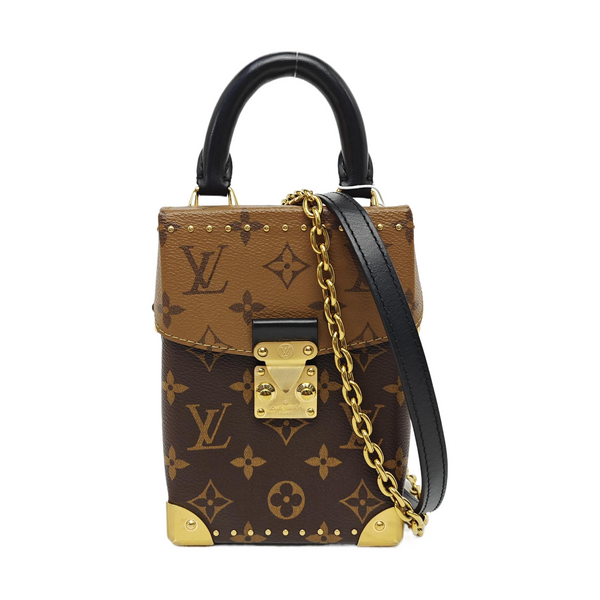 CAMERA BOX Monogram Coated Canvas Brown