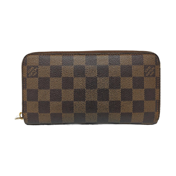 ZIPPY Damier Ebene Coated Canvas Brown Wallet