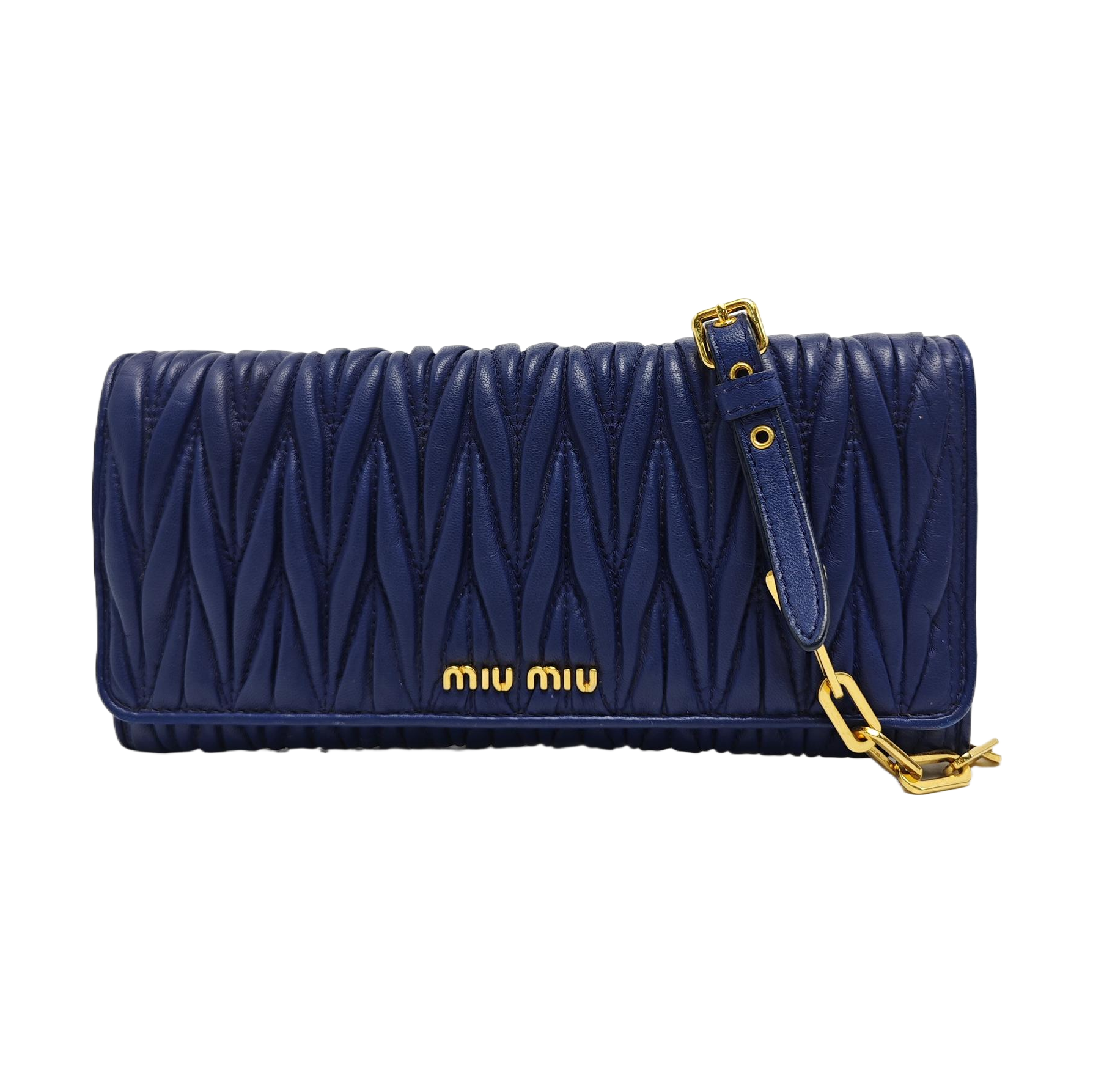 Quilted Lambskin Shoulder Bag Blue