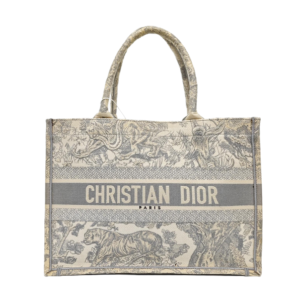 Book Tote Medium Canvas Gray