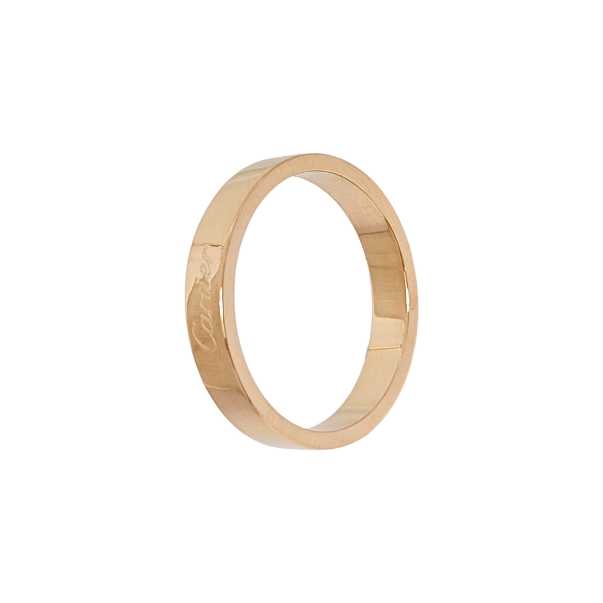 C DE CARTIER 18k Rose Gold Ring EU 62