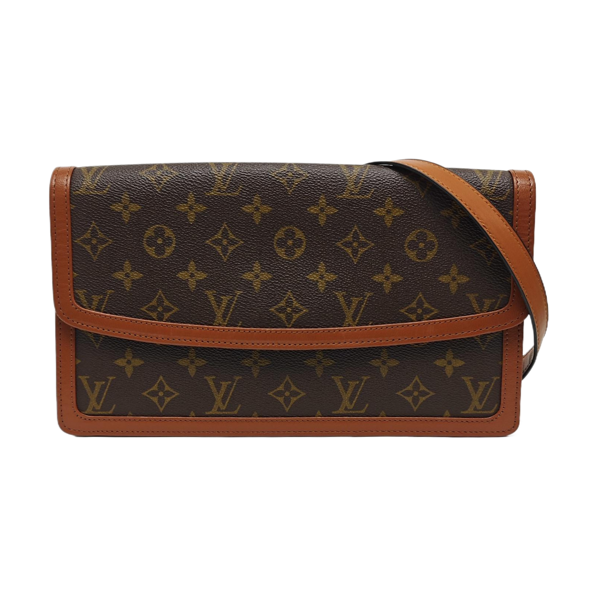DAME GM Monogram Coated Canvas Brown