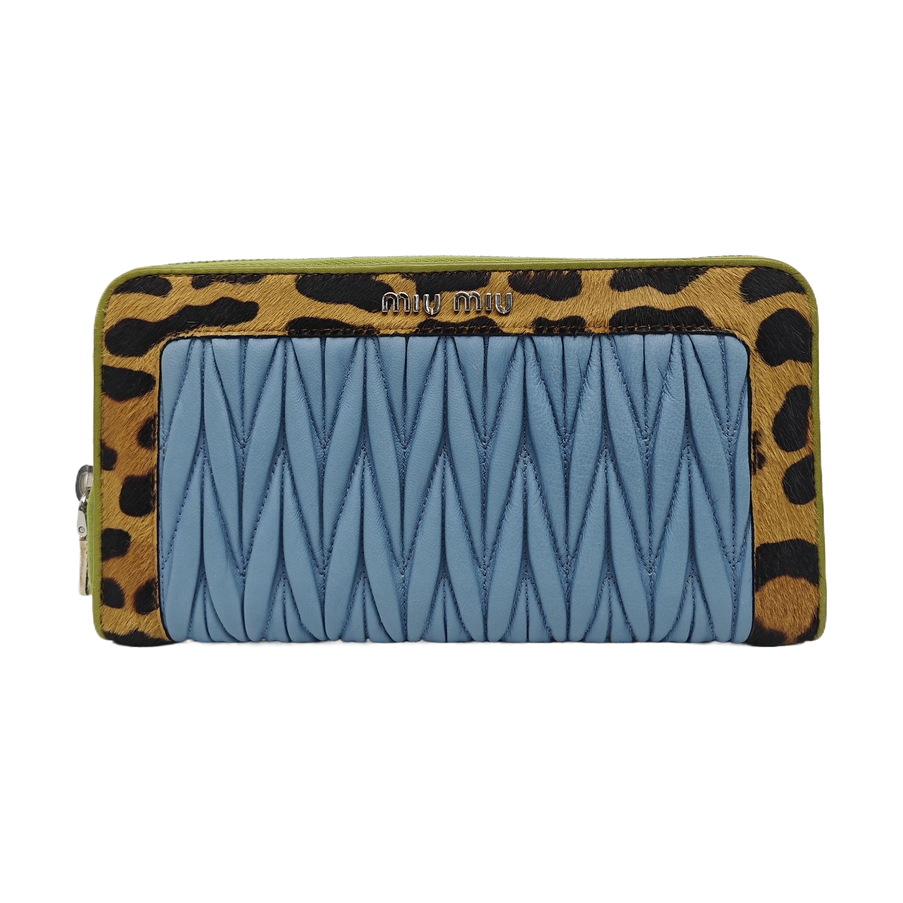 Quilted Lambskin Wallet Blue