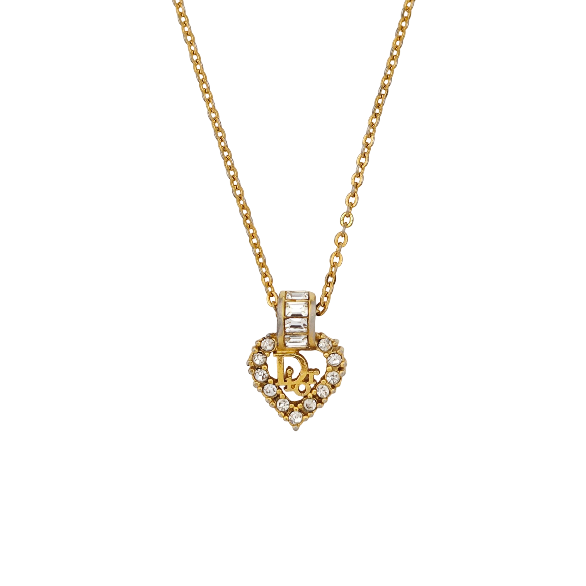 Dior Oblique Metal Gold Necklace