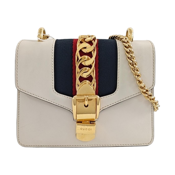 Sylvie Mini Calfskin White