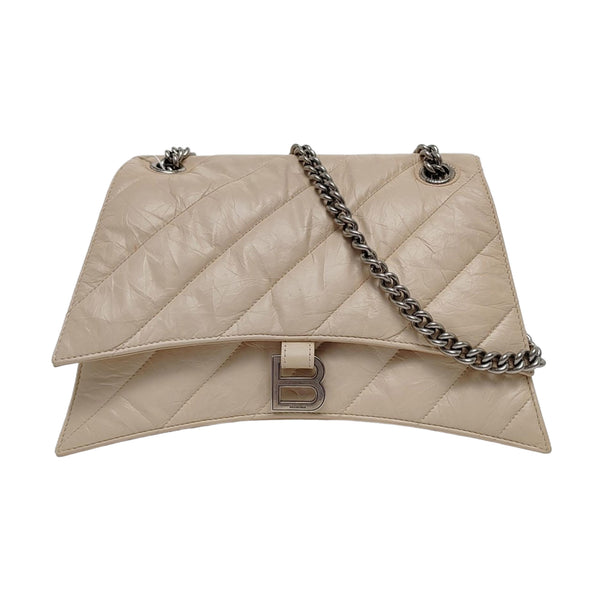 Crush Medium Quilted Calfskin Beige