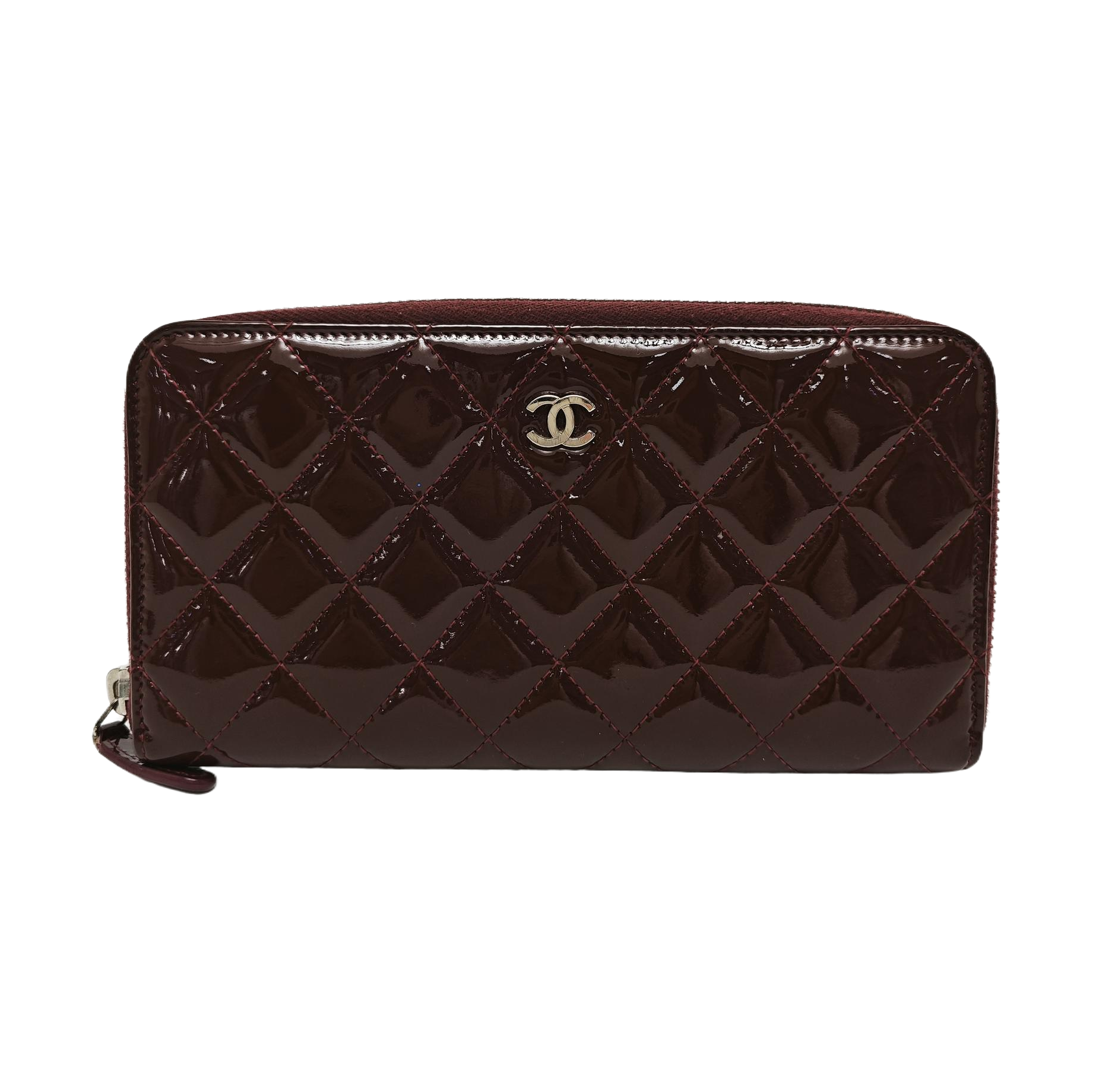Quilted Calfskin Wallet Red