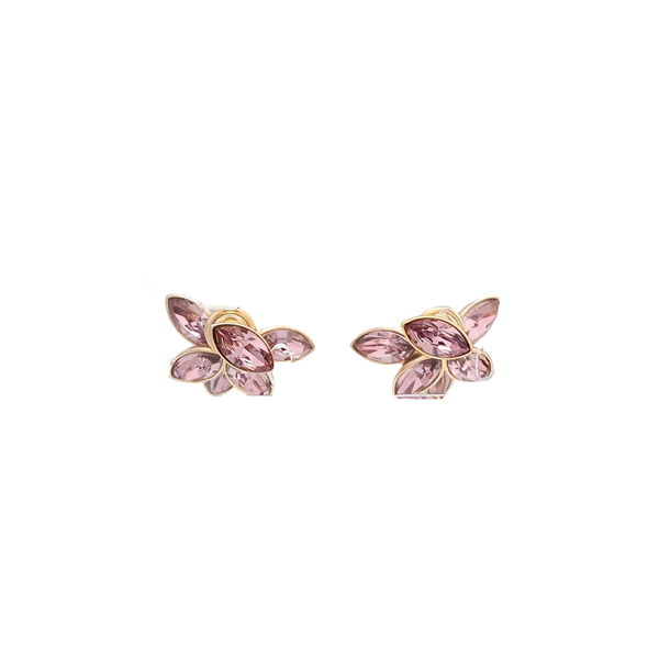 Metal Purple Stud Earrings