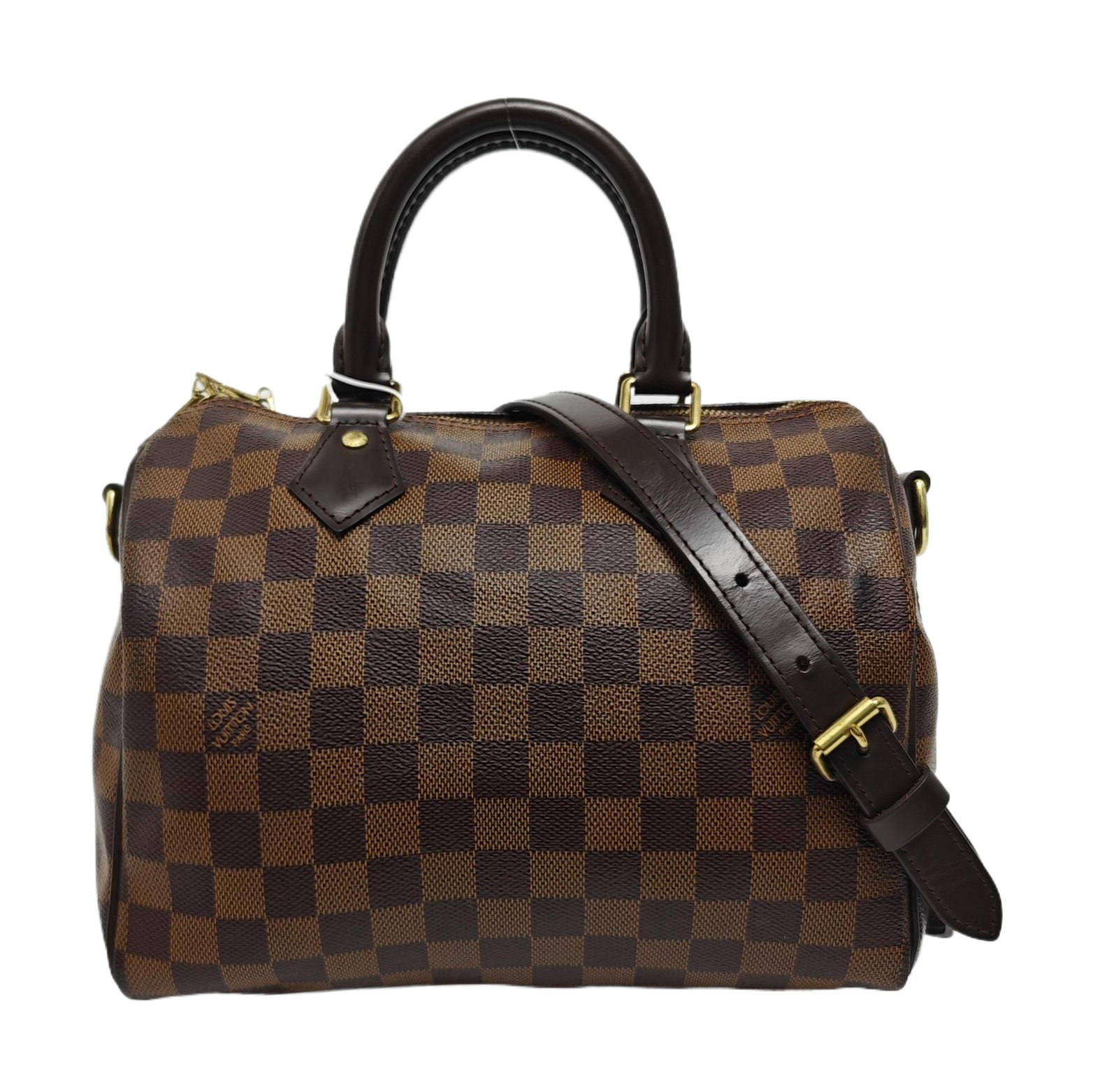 SPEEDY 25 Damier Ebene Coated Canvas Brown