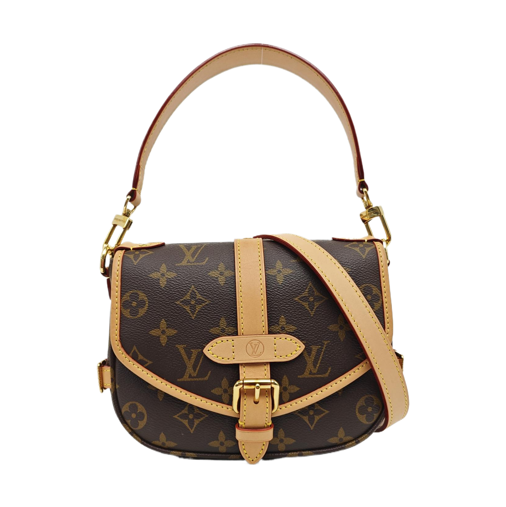 SAUMUR BB Monogram Coated Canvas Brown