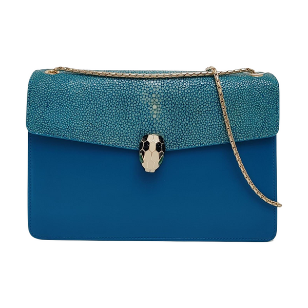 SERPENTI FOREVER Medium Stingray Leather Green
