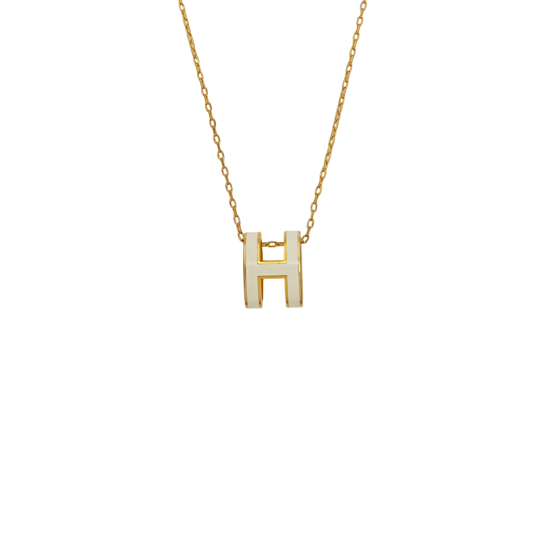 Pop H Metal Gold Necklace