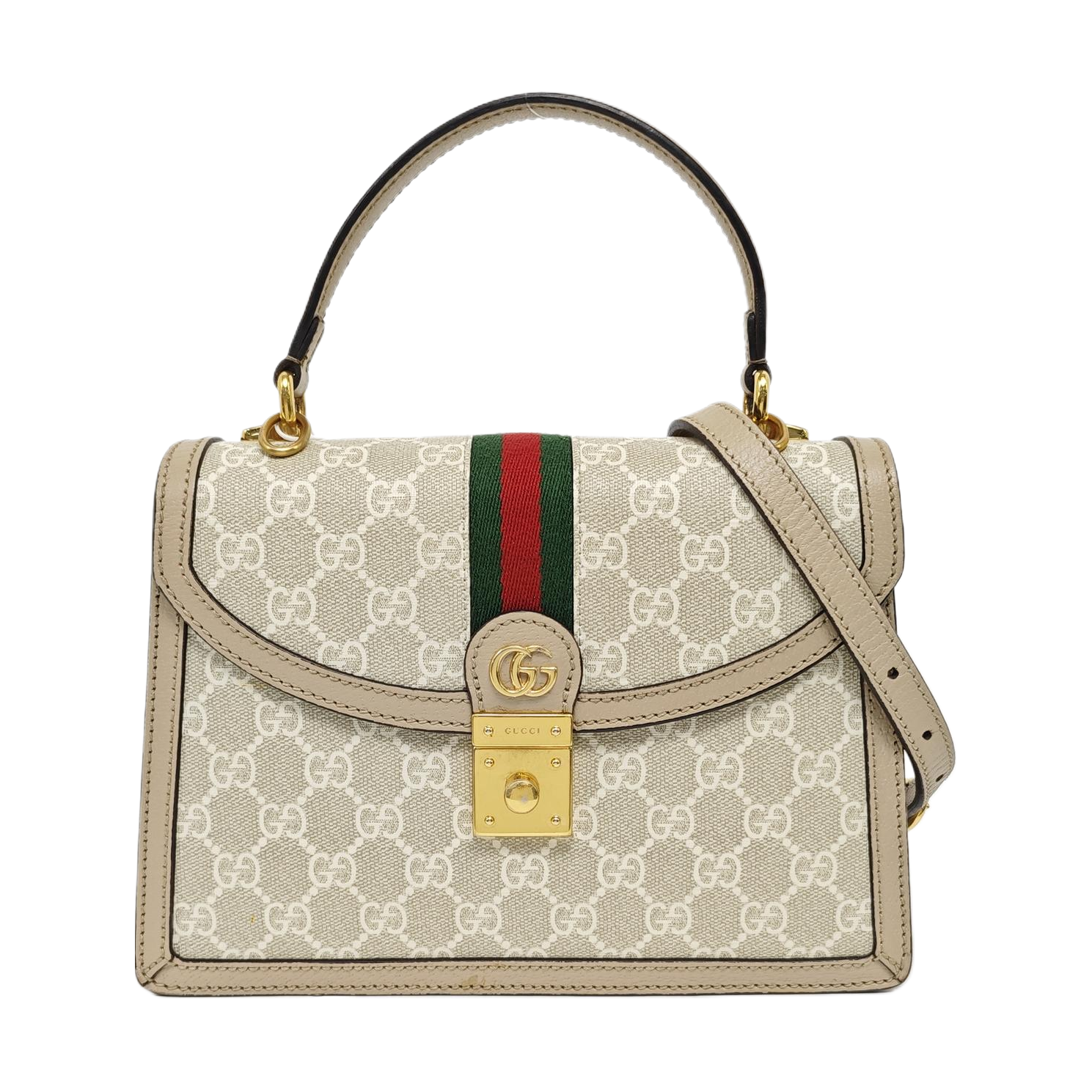 Ophidia Small Monogram Coated Canvas White