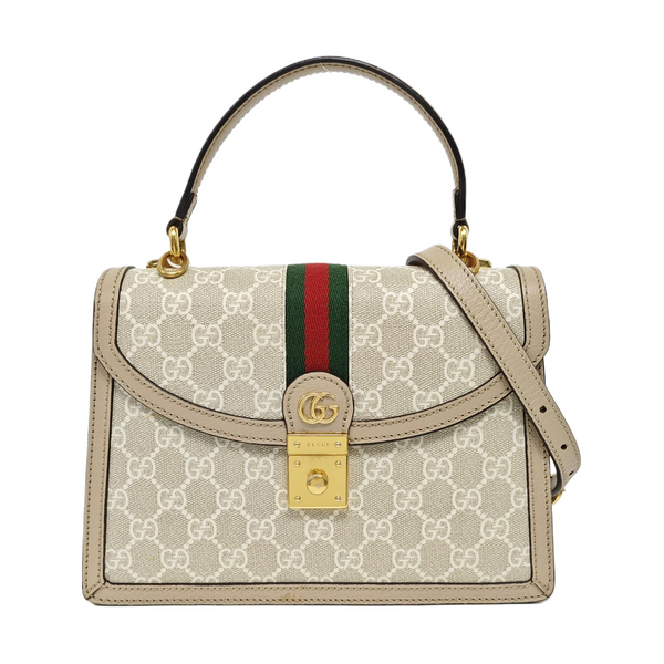 Ophidia Small Monogram Coated Canvas White