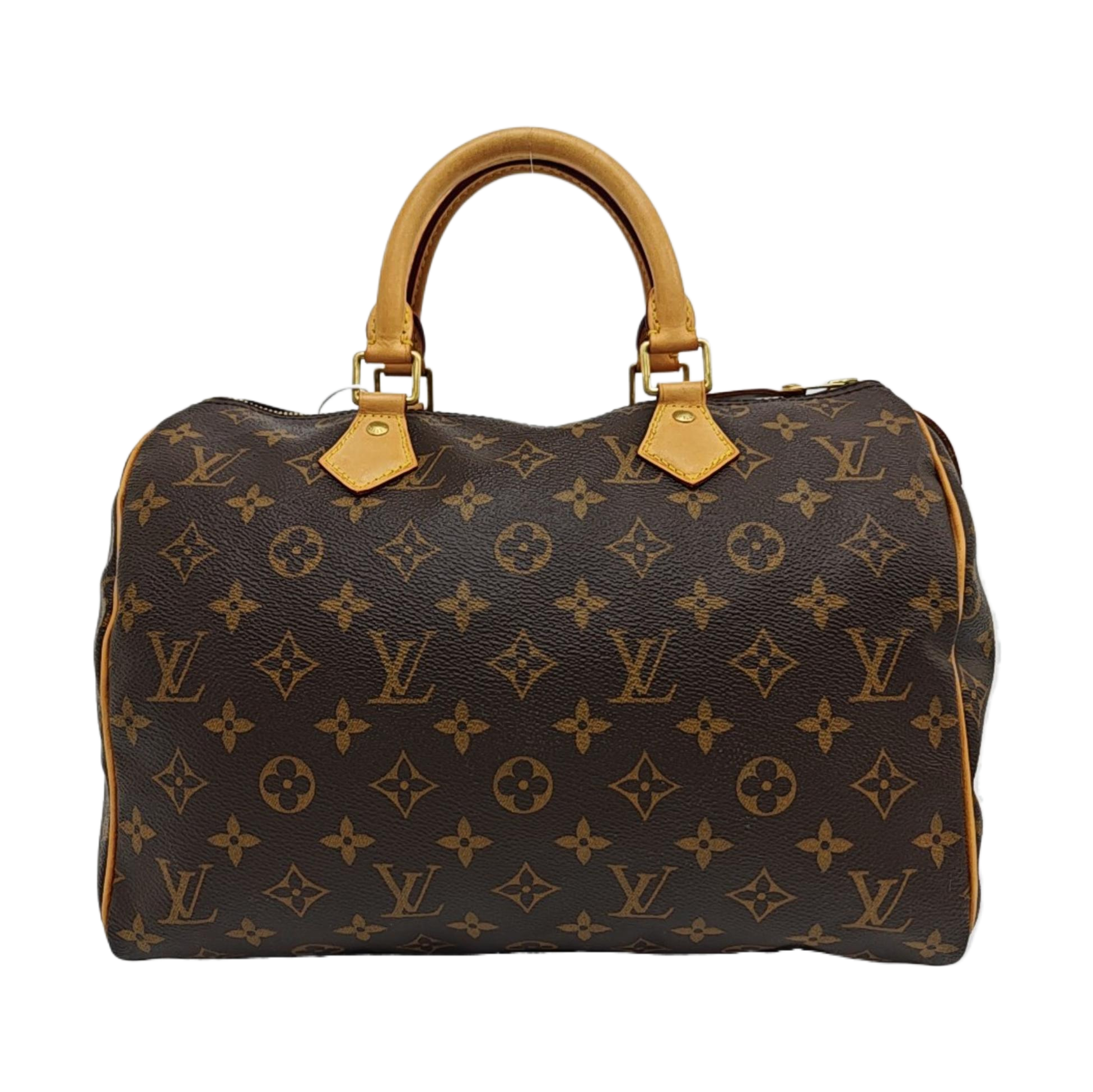 Authenticated pre-owned  SPEEDY 30 Monogram Coated Canvas Brown - Top Handle Bag at Looply