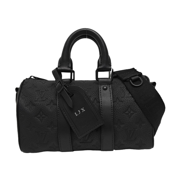KEEPALL 25 Monogram Calfskin Black