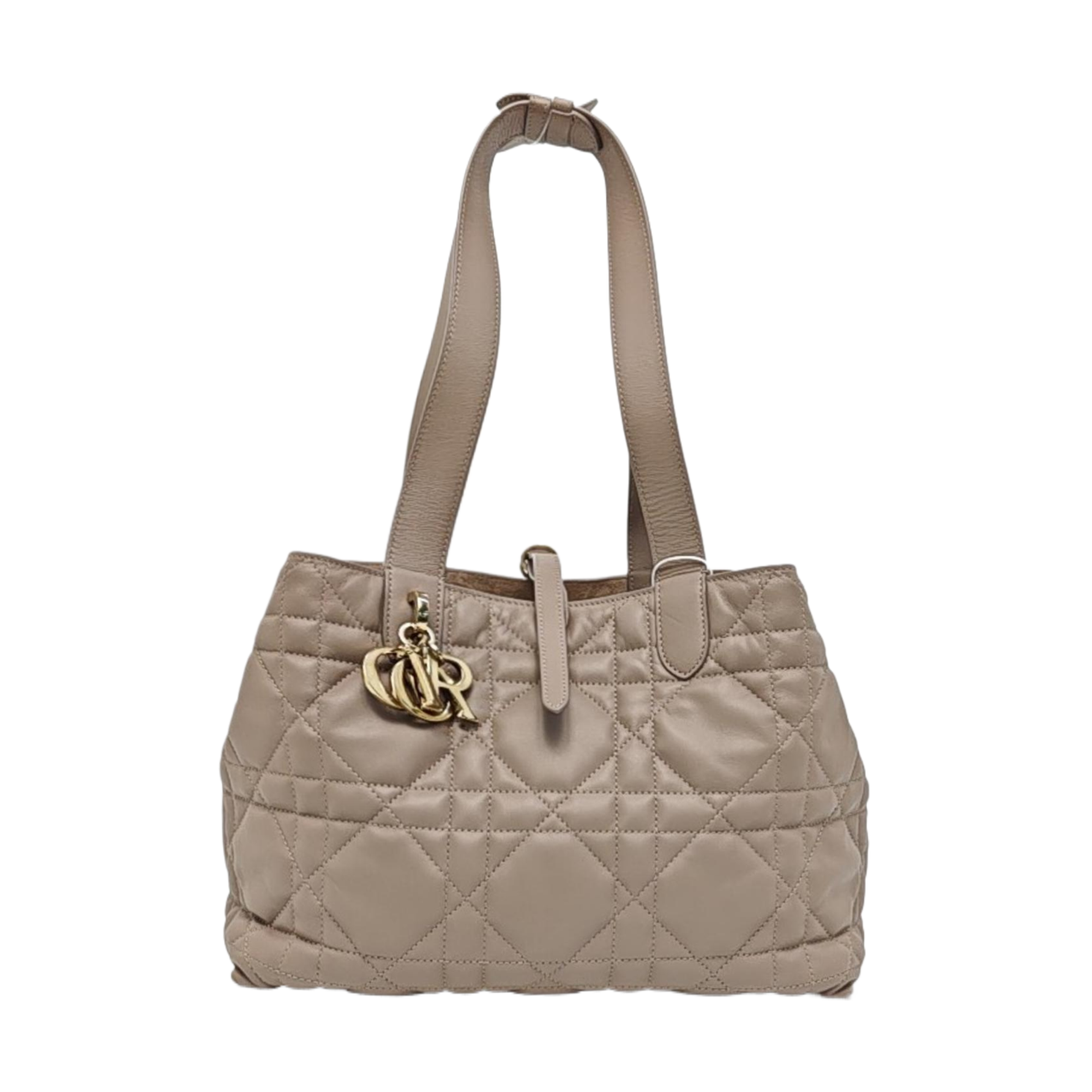 Toujours Medium Cannage Calfskin Gray