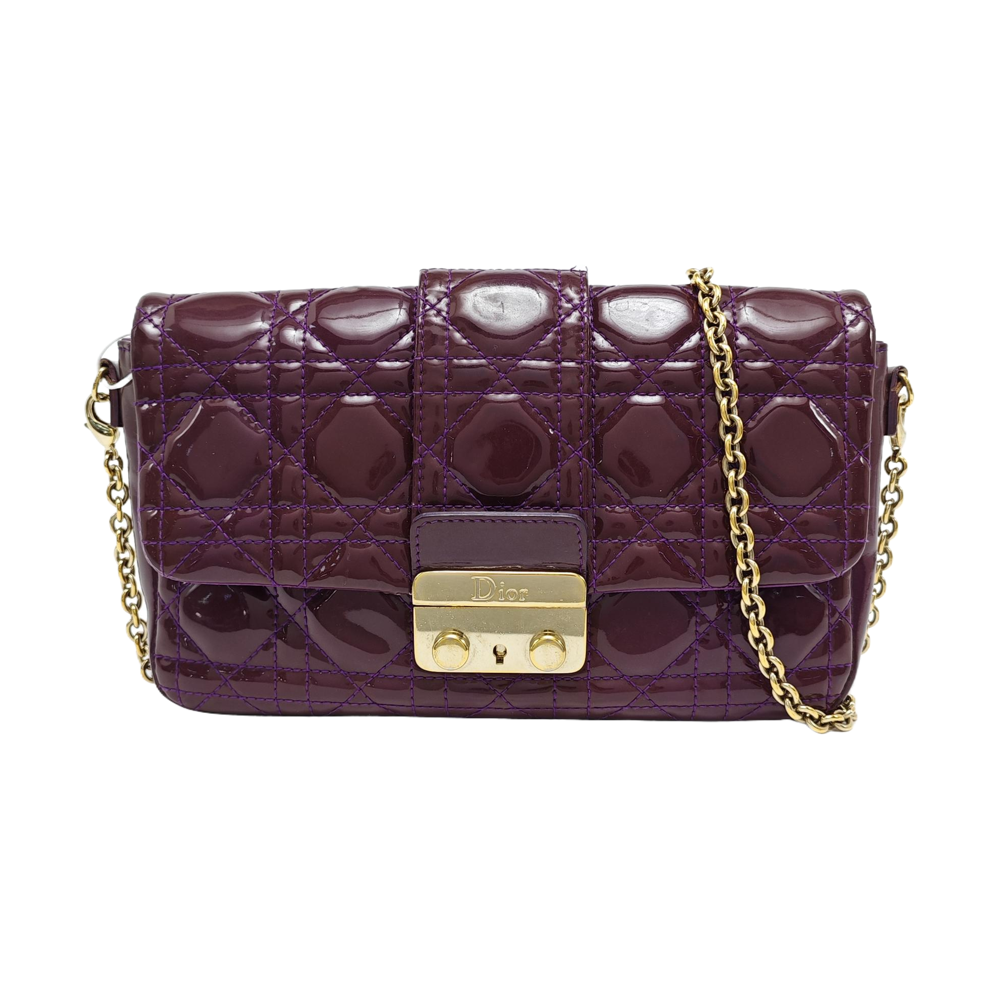 New Lock Cannage Calfskin Purple