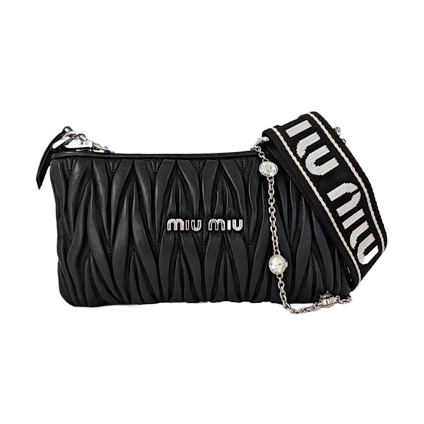 Matelassé Quilted Calfskin Black